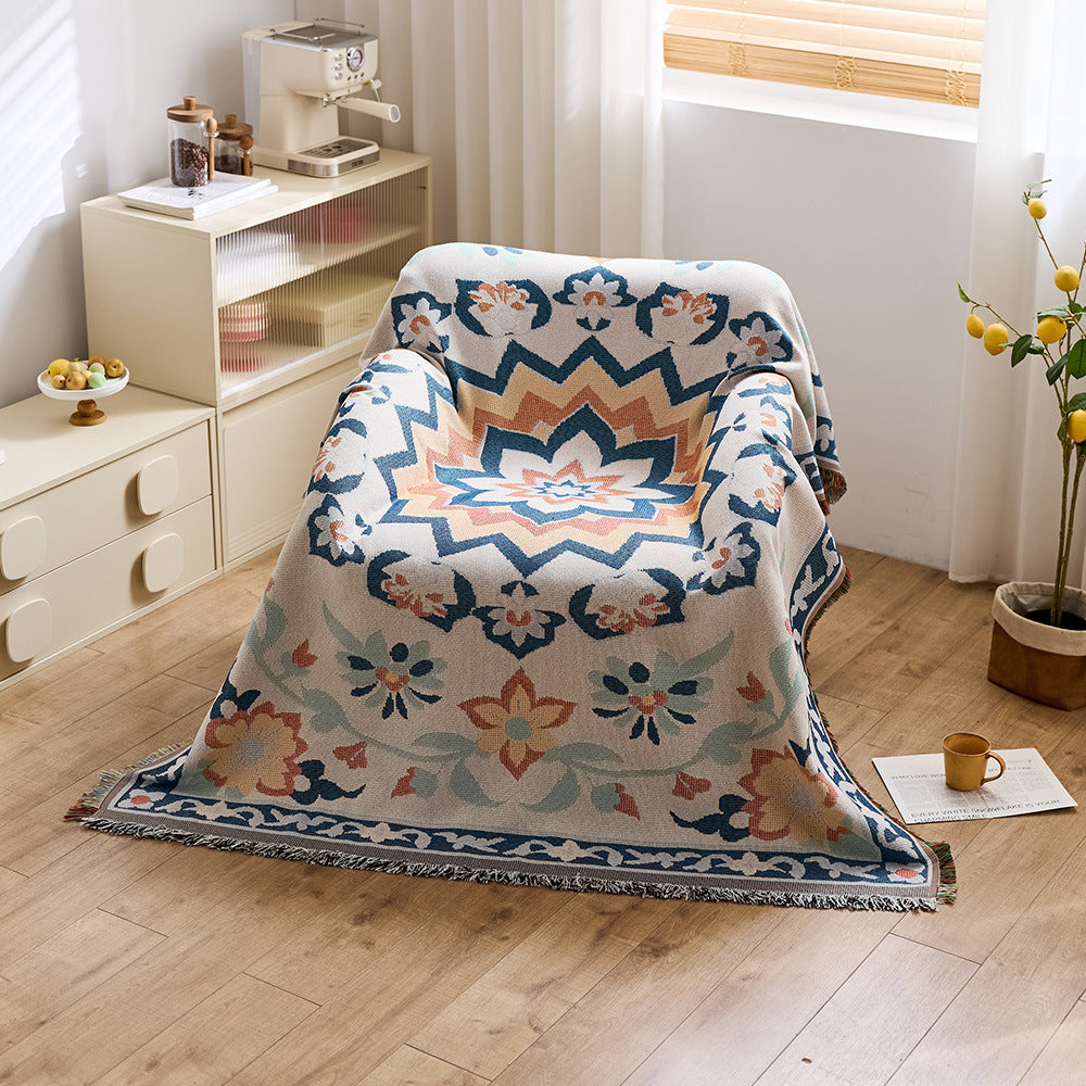 Künstlerische Jacquard-Wurfdecke