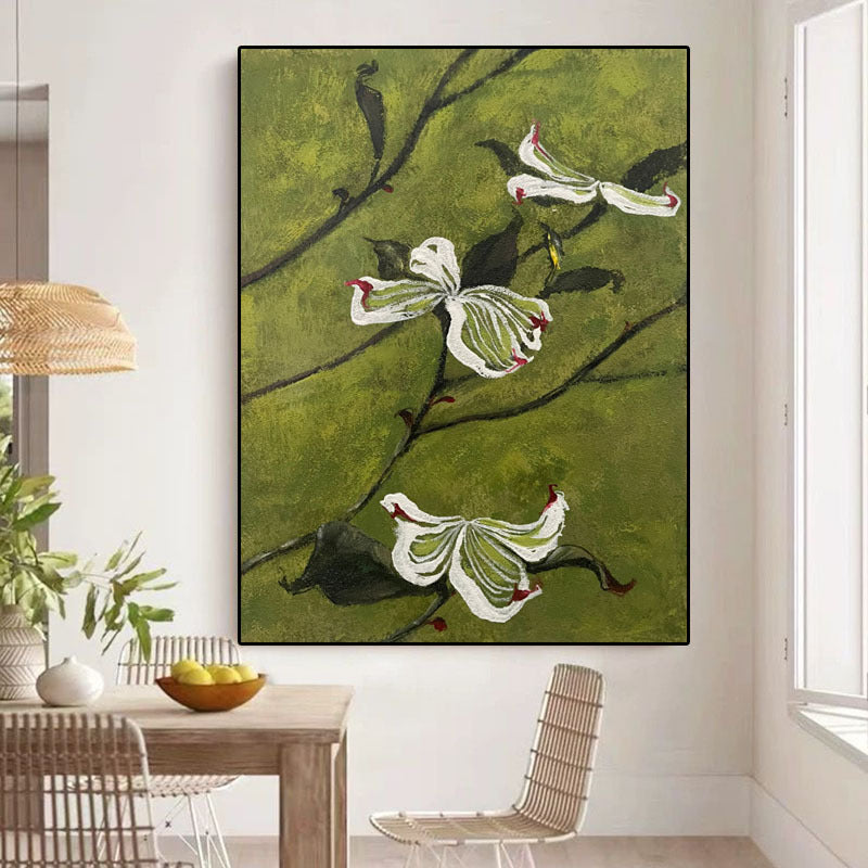Floral Relief Wandkunst