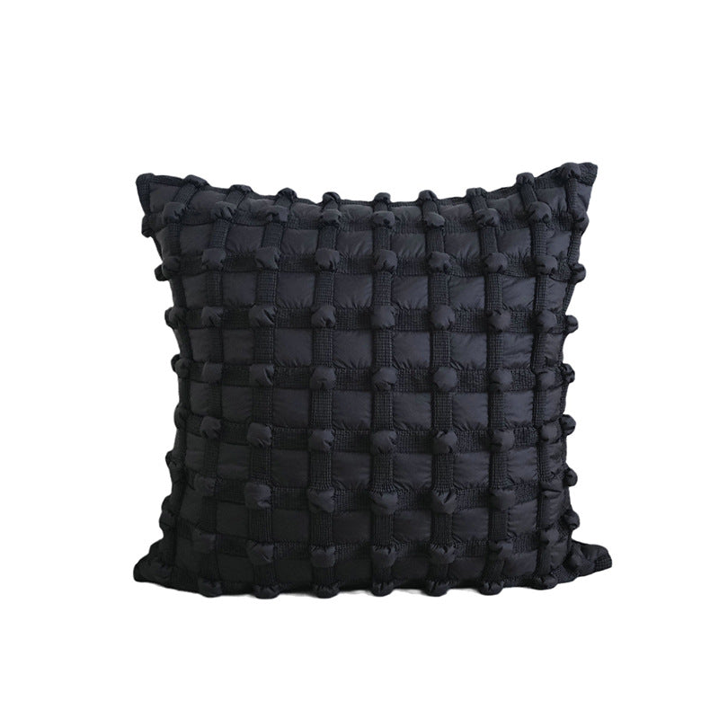 Dekoratives Wohnkissen mit feinem Jacquard-Baumdruck und Samtpaspel Brehn