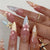Künstlerische florale Nagelerweiterungen Brehn