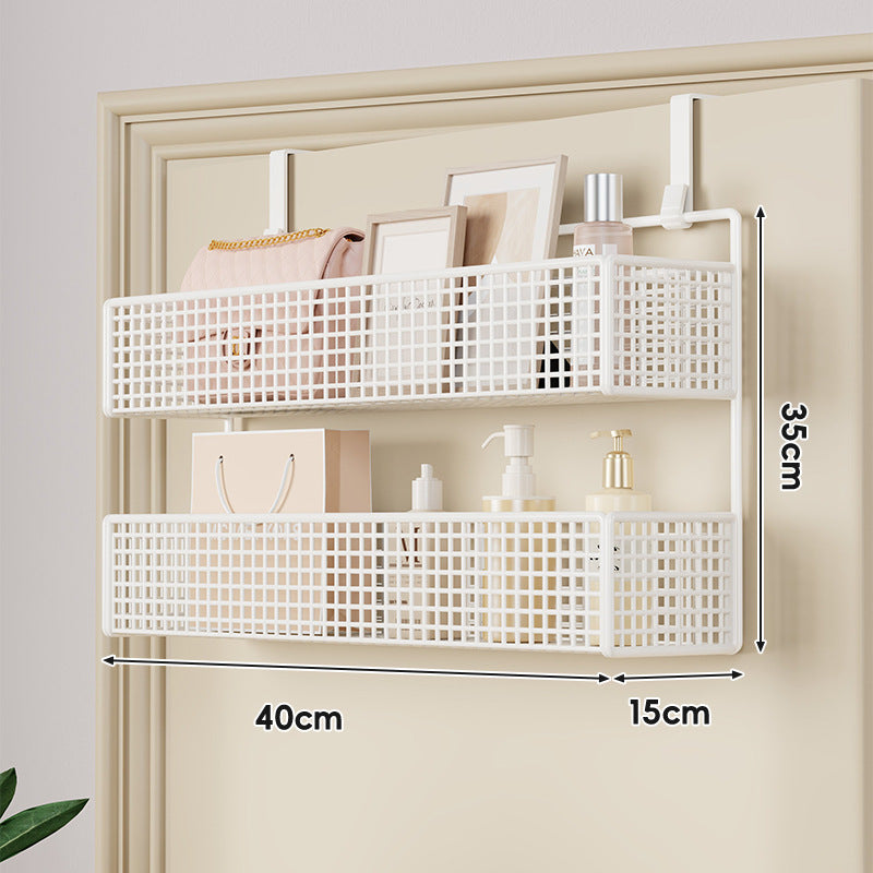 Über-Tür hängender doppelter belüfteter Mesh-Speicherkorb-Organizer mit Haken