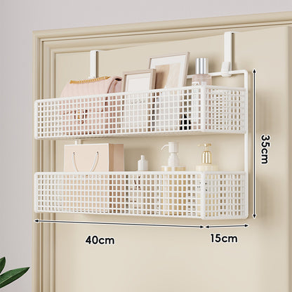 Über-Tür hängender doppelter belüfteter Mesh-Speicherkorb-Organizer mit Haken
