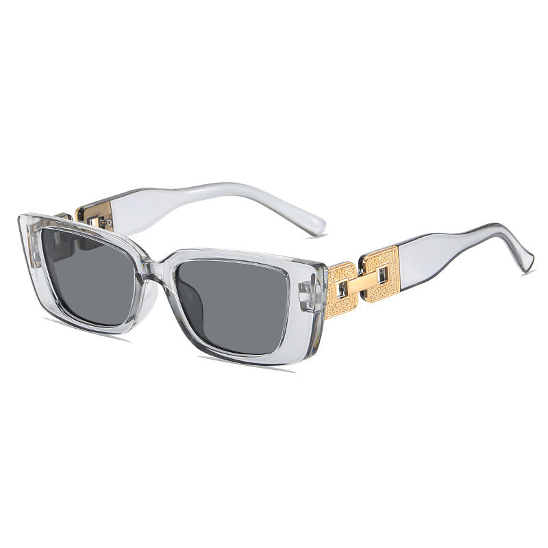 Übergroße quadratische Sonnenbrille mit glamourösem Akzent Brehn