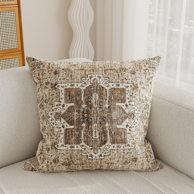Decorative Medallion Jacquard Throw Pillow Cover