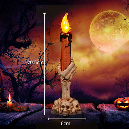Spooky Kerzenhalter mit Skeletthandbasis Brehn