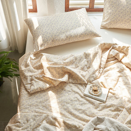 Bettwäsche-Set aus Baumwollsatin mit floralem Vintage-Muster