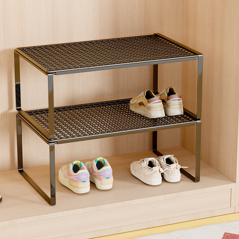 Verstellbarer erweiterbarer Metal Schuhregal-Organizer