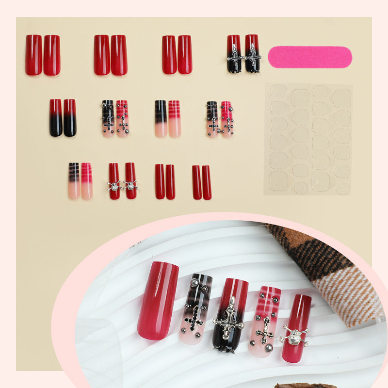 Gothic-Themed Press-On Nail Set Brehn