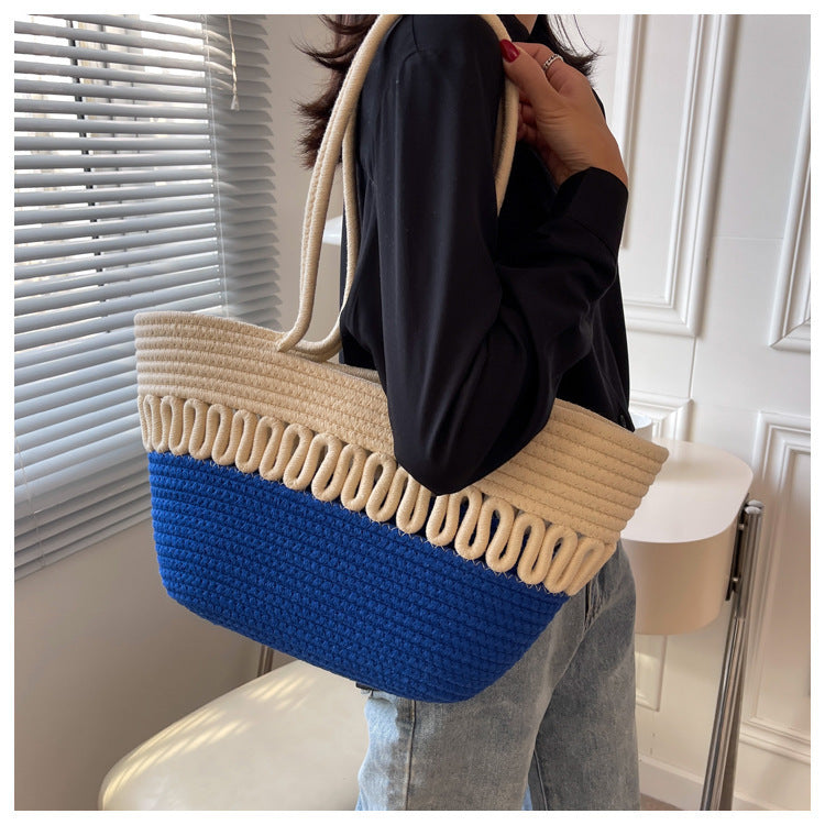 Elegante Handgefertigte Strandtasche mit Feinem Flechtmuster Brehn