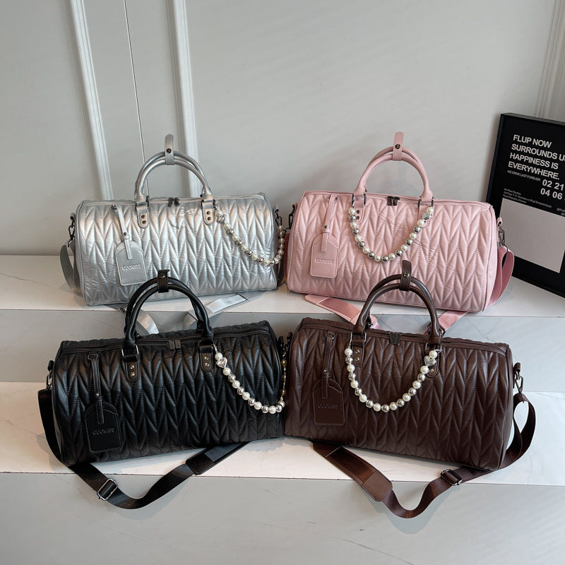 Edle Reisetasche Im Modernen Rautendesign Brehn
