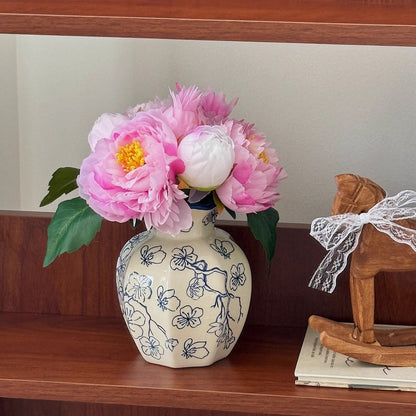 Blumeninspiriertes Dekoratives Keramikvase