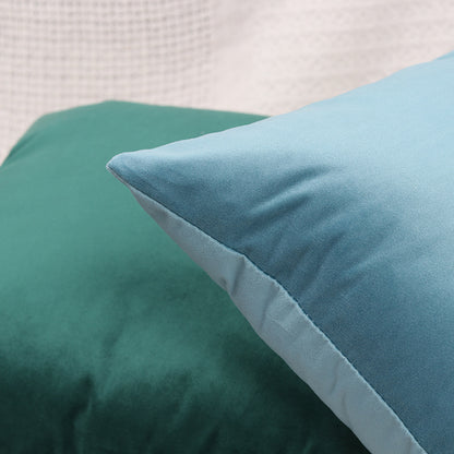Plüschvelours-Lendenkissen und quadratische Wurfpillowbezüge