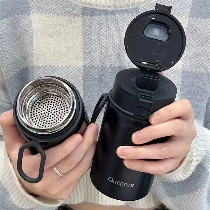 Damen Isolierflasche mit praktischem Klappverschluss und ergonomischem Design Brehn