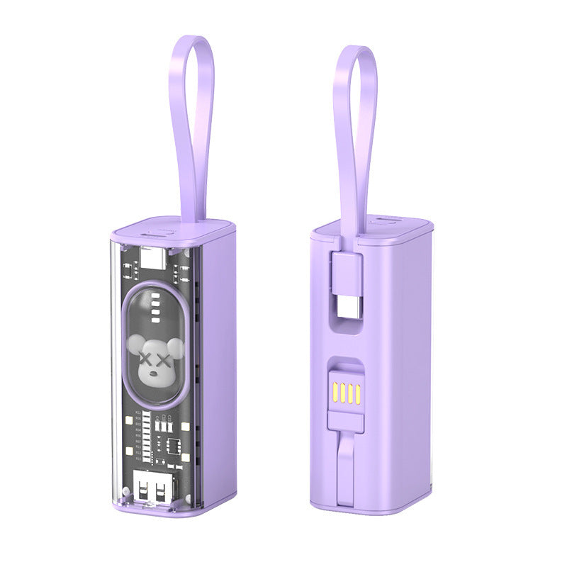 Tragbare Powerbank mit integriertem Ladekonzept und praktischer Trageschlaufe Brehn