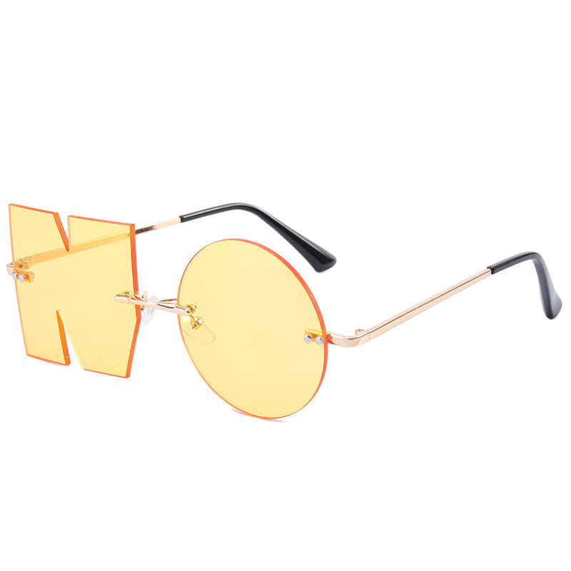 Damen außergewöhnliche geometrische Sonnenbrille mit markantem Design Brehn