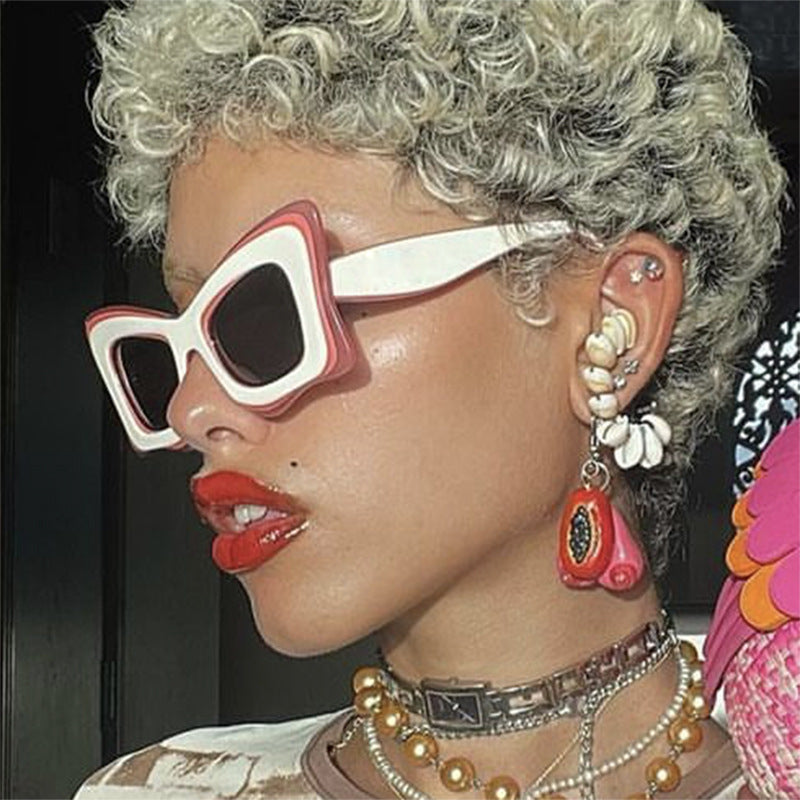 Damen oversized Sonnenbrille im extravaganten Design Brehn