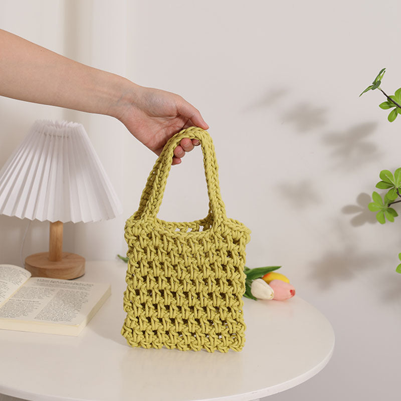 Damen Stilvolle geflochtene Handtasche Brehn