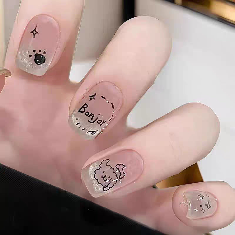 Kreatives Cartoon-Themen Press-On Nagelset Brehn
