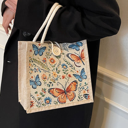 Bestickte Floral-Tragetasche