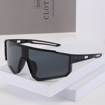 Herren Futuristische Übergroße Schild Sonnenbrille Brehn