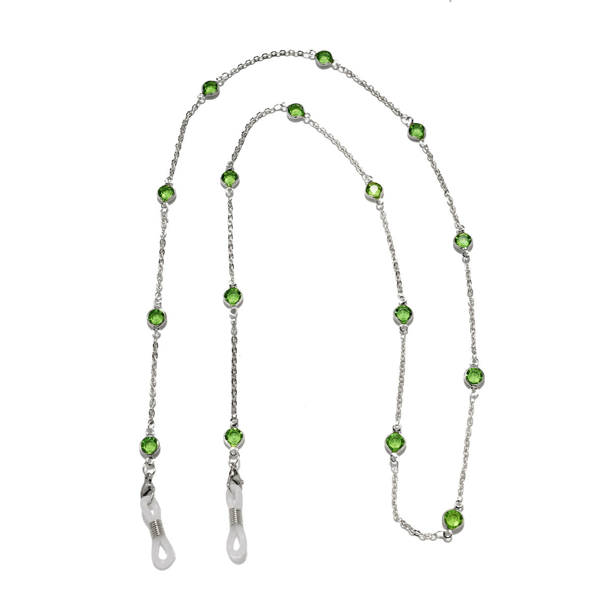 Elegante, mit Kristallen verzierte Brillen-Kette Brehn