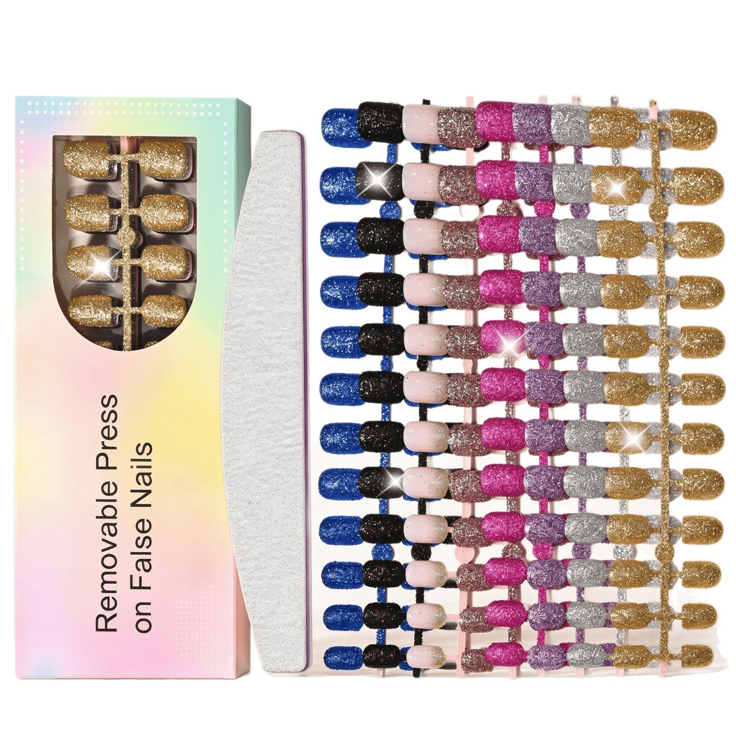 Funkelndes Press-On-Nagelset Brehn
