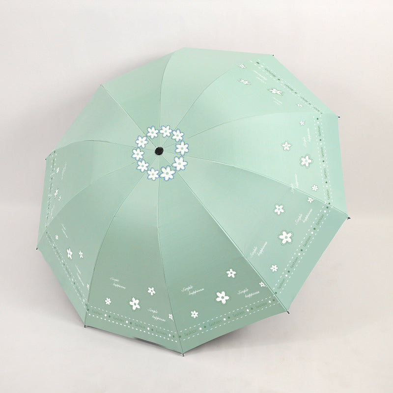 Damen Faltbarer Regenschirm mit floralen Mustern und UV-Schutz Brehn