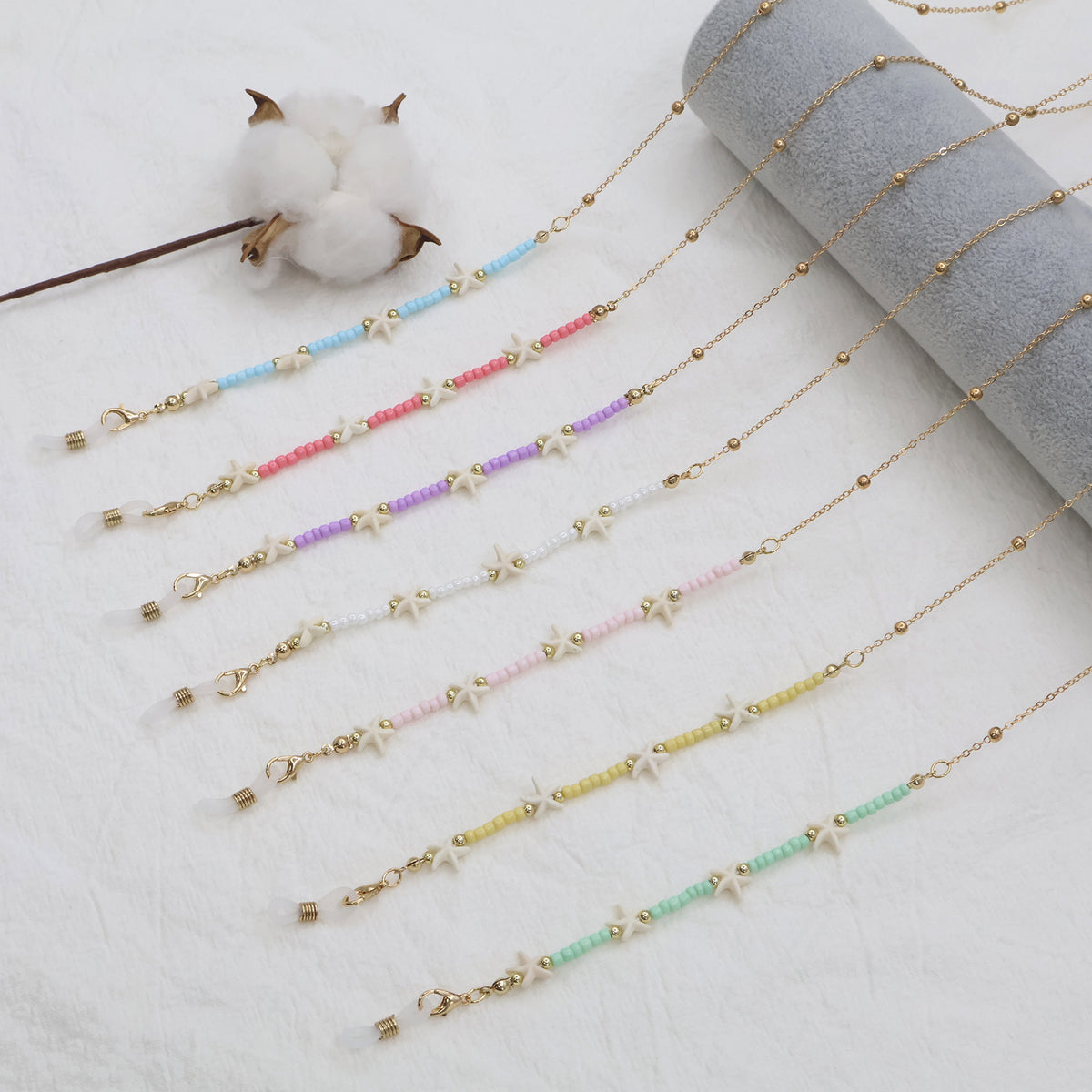 Strand-inspirierte Perlen-Brillenband Brehn