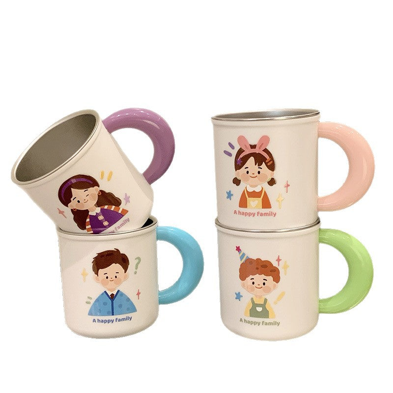 Keramiktasse mit Fröhlichem Familienmotiv Brehn