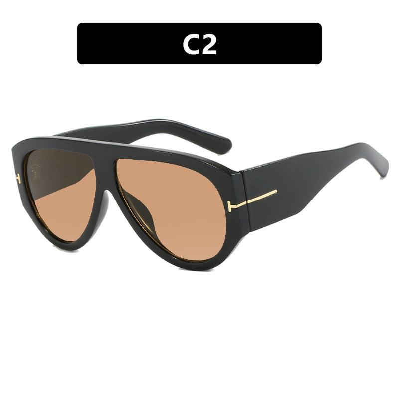 Damen Geometrische Sonnenbrille mit modernem Rahmen und polarisierten Gläsern Brehn