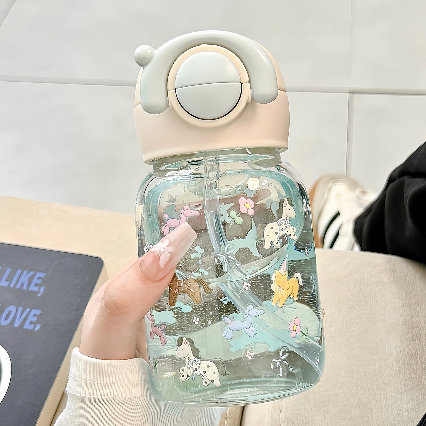 Damen lustige Trinkflasche mit niedlichem Tiermotiv Brehn