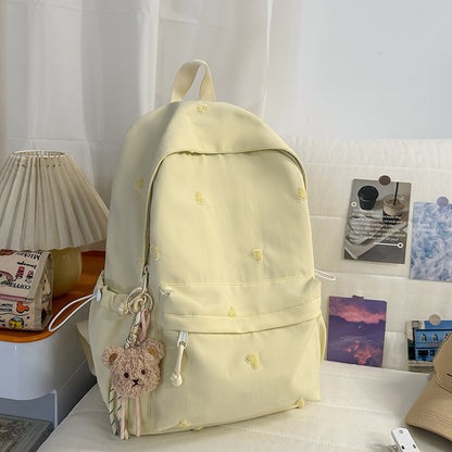 Vielseitiger lässiger Rucksack mit lustigem Charakteranhänger Brehn