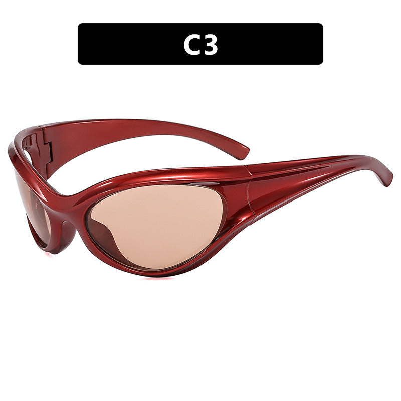 Damen sportliche Sonnenbrille mit aerodynamischem Design Brehn