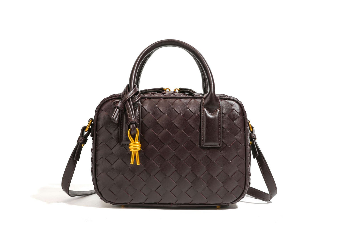 Texturierte Leder Boutique-Handtasche Brehn
