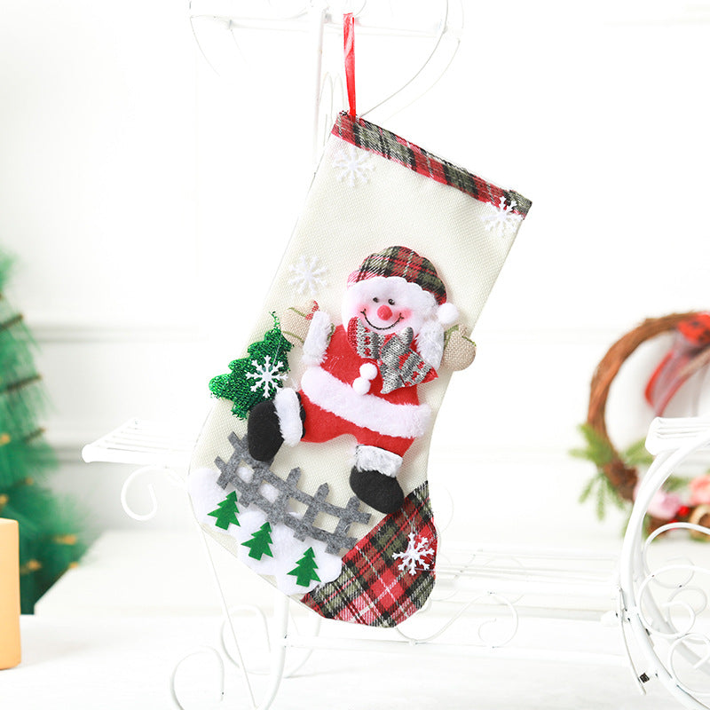Festlicher Weihnachtsstrumpf mit niedlichem Weihnachtsmann-Motiv Brehn