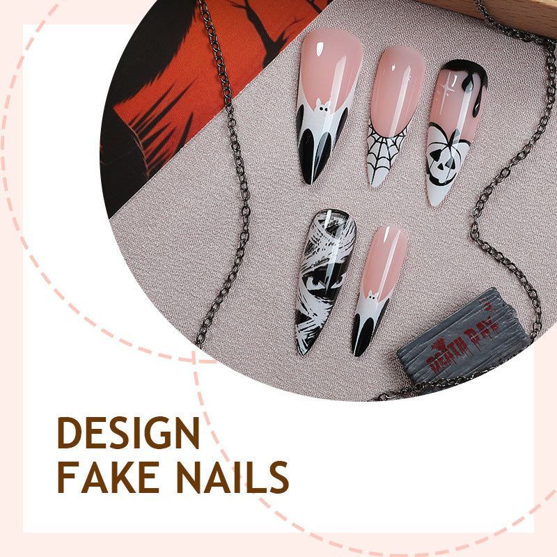 Kreatives Kunstnagelset mit Halloween-Thema Brehn
