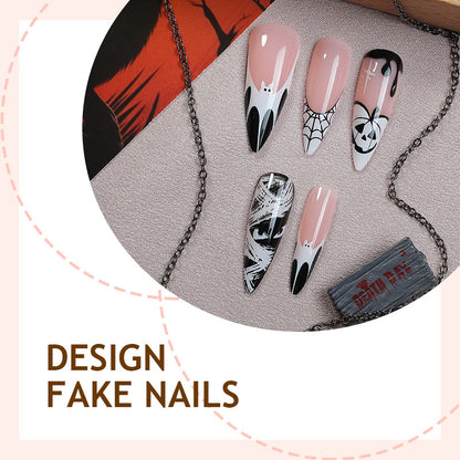 Kreatives Kunstnagelset mit Halloween-Thema Brehn