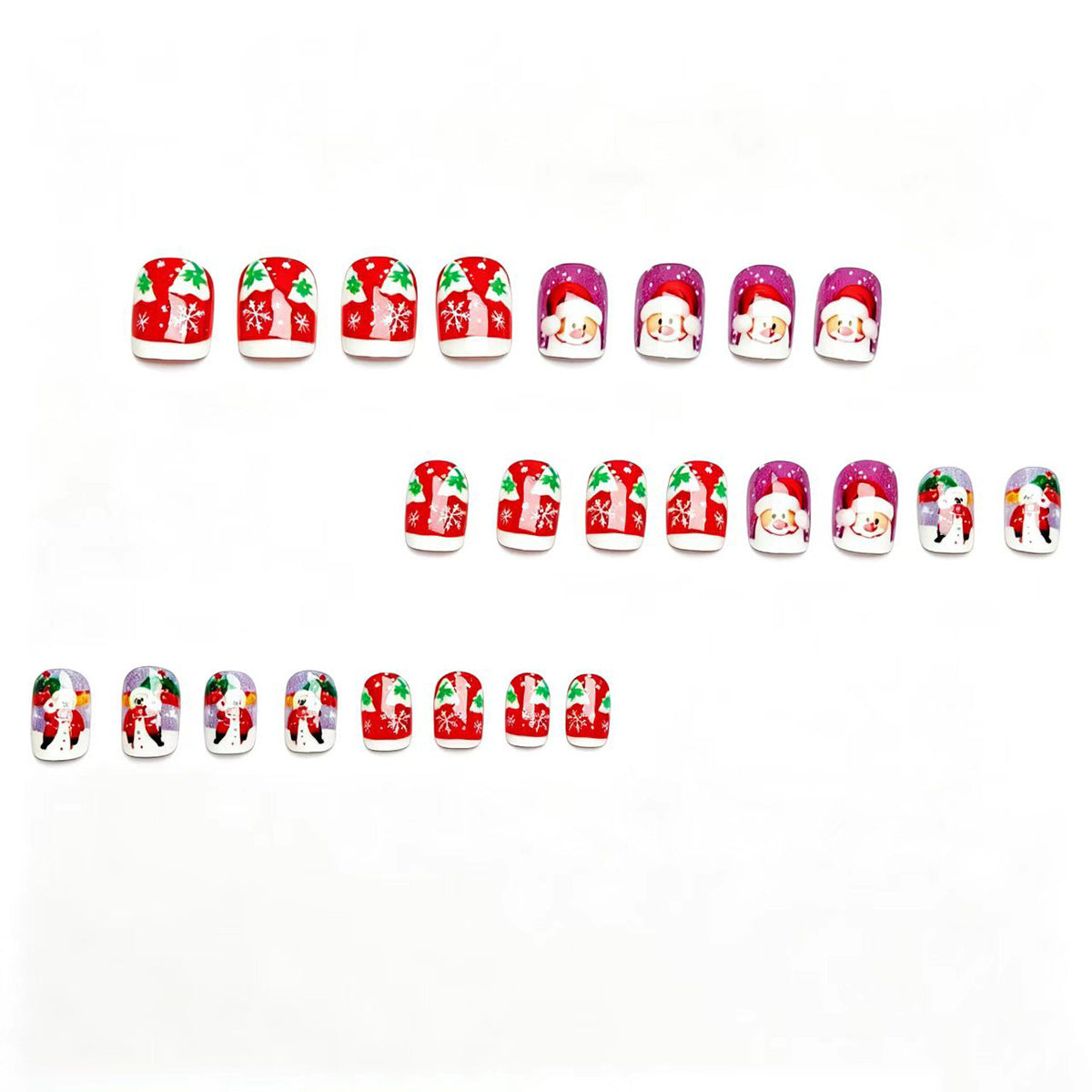 Kunstnägel mit Festlichem Weihnachtsmann-Design Brehn