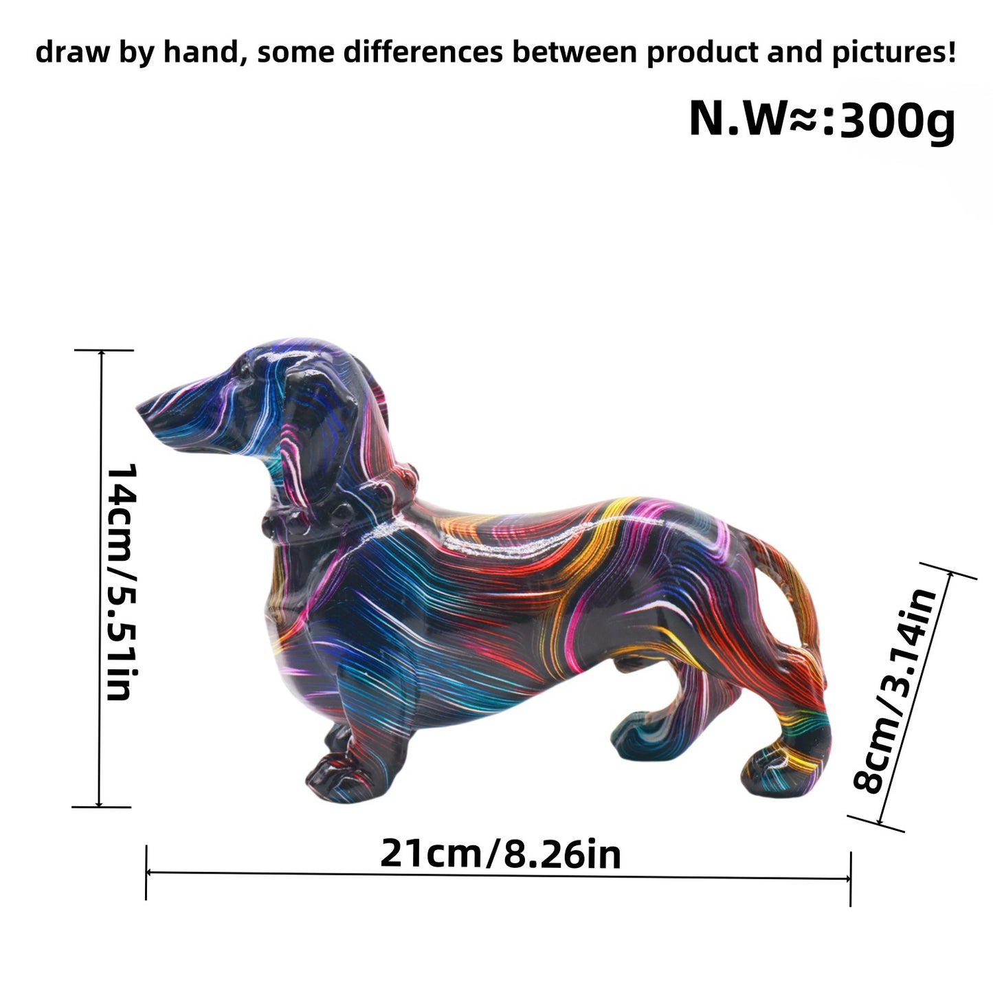 Kreative Dekofigur eines Dachshunds Brehn