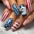 Patriotisches Thema Press-On Nagelkunst Brehn