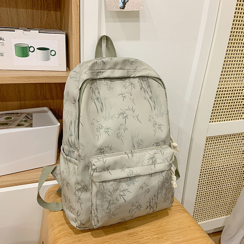 Minimalistischer Bambusdruck-Rucksack