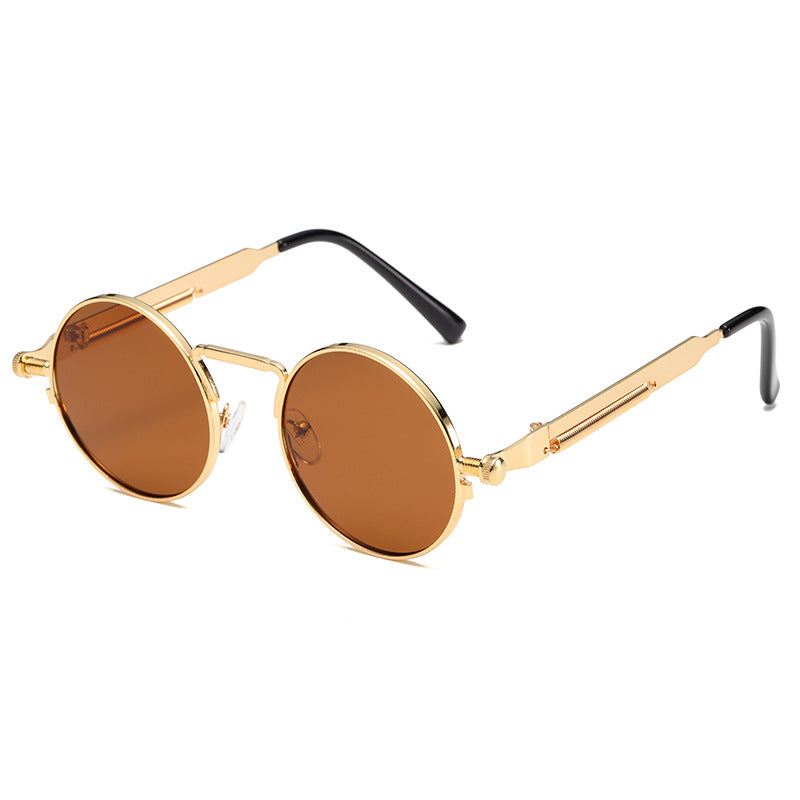 Damen Modische runde Sonnenbrille mit präzisem Metallrahmen Brehn