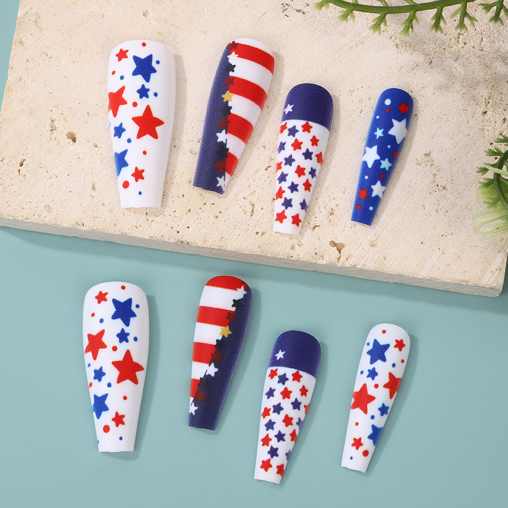 Kunstnägel mit patriotischem Sternen-Design Brehn
