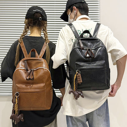 Stylische Krokodil-muster Leder Rucksack Brehn