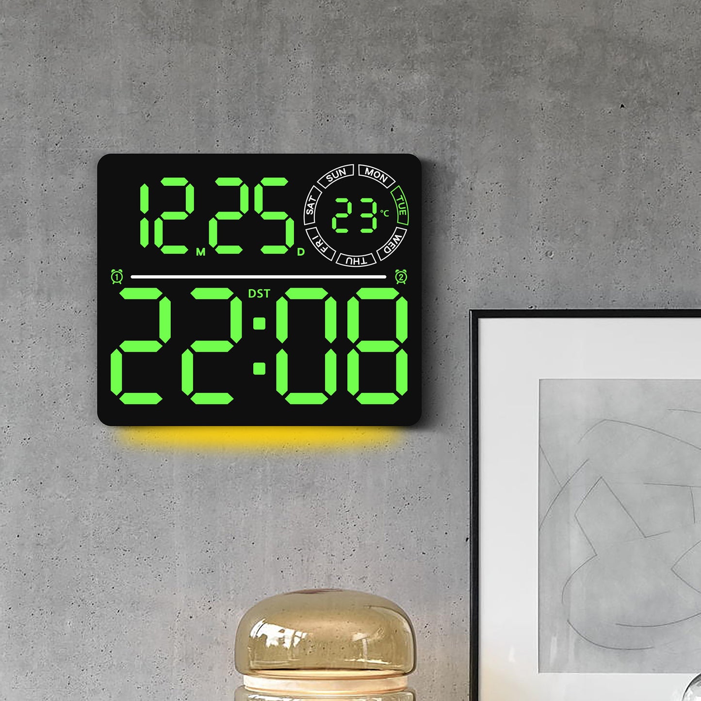 Digitale Wand-Uhr Brehn