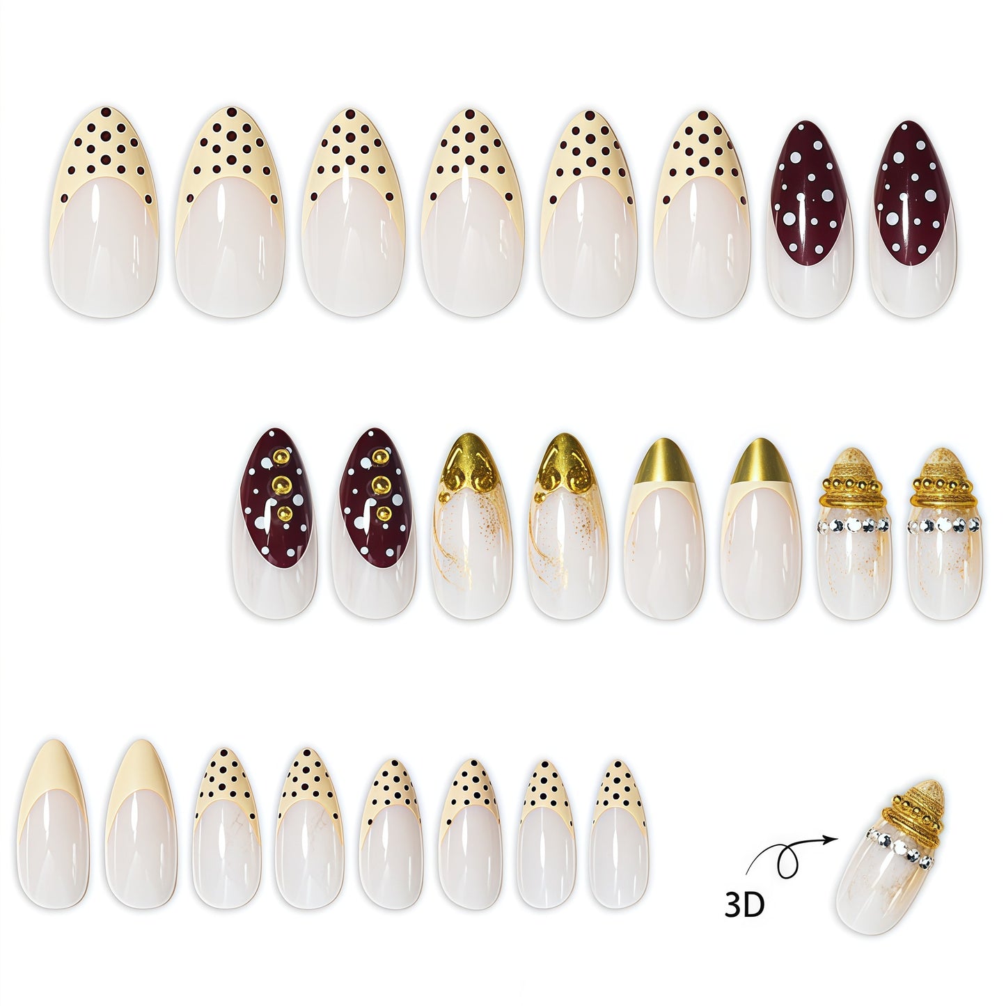 Dekorative Stiletto Press-On Nagelkunst Erweiterungen Brehn