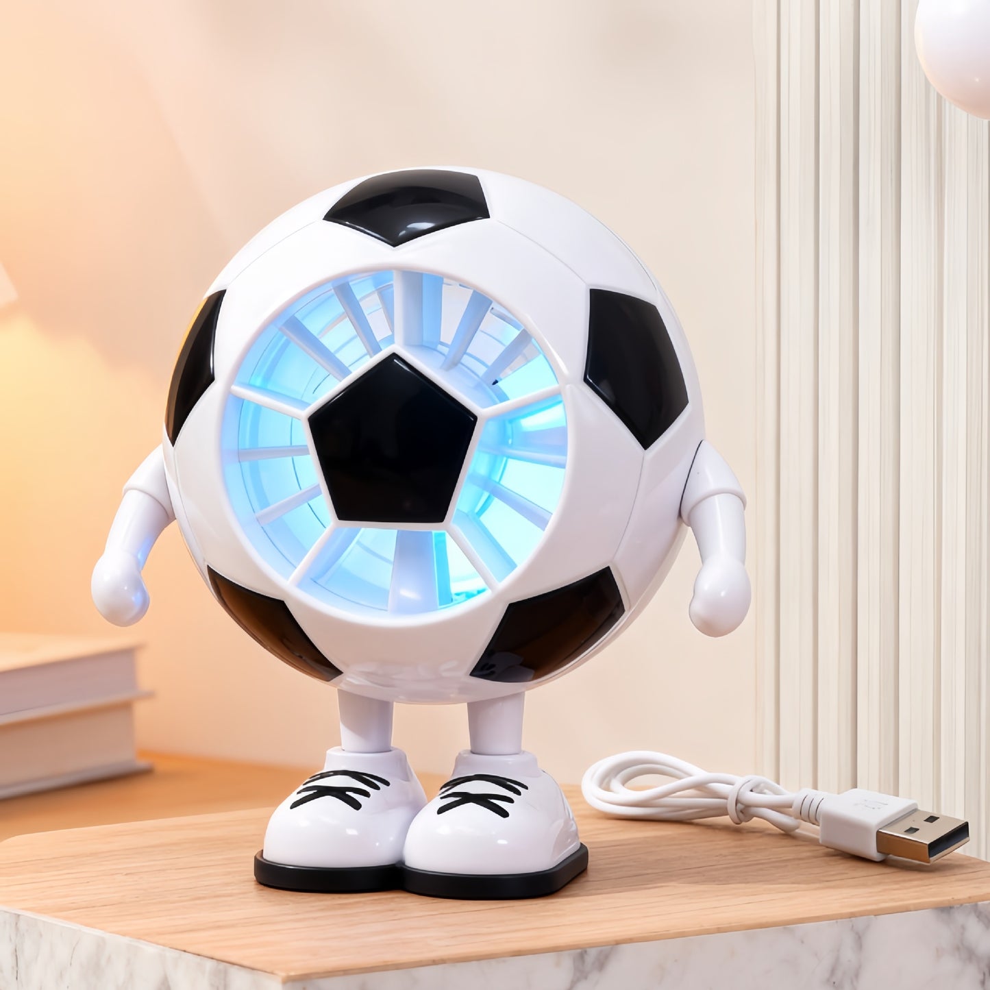 Damen kreativer Fußball-Ventilator mit USB-Anschluss Brehn