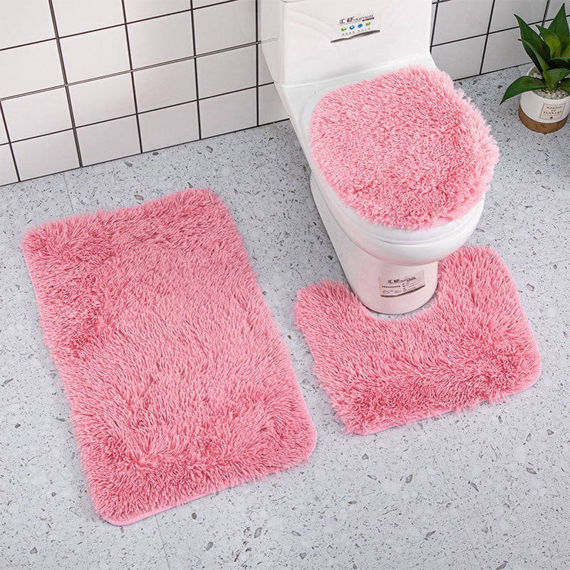 Plüsch Badezimmer Teppich Set