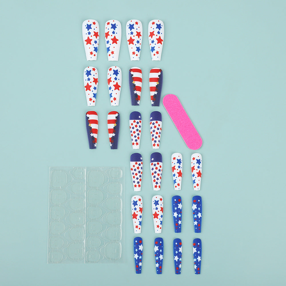 Kunstnägel mit patriotischem Sternen-Design Brehn