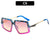 Fette geometrische übergroße Sonnenbrille